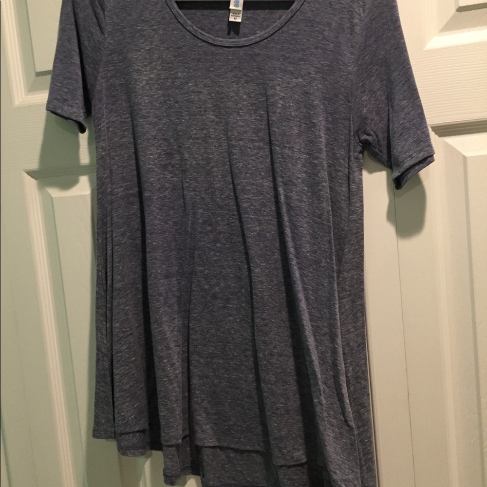 Lularoe Perfect T Heathered Blue